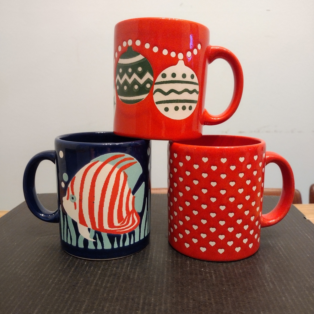 Vintage Waechtersbach Ceramic Mug Set Of 3